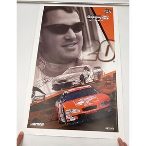 Tony Stewart Signed Poster Top Ten  NASCAR 2003 Action 18X28
